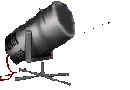 spotlight illuminating the website header